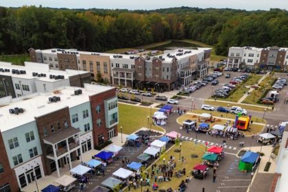 image showing people attending outdoor art festival.