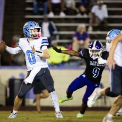 Brett Goodwin throwing the football