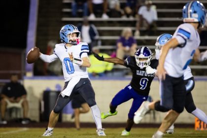 Brett Goodwin throwing the football