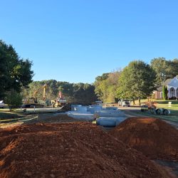 Construction work being performed on New Canada Road