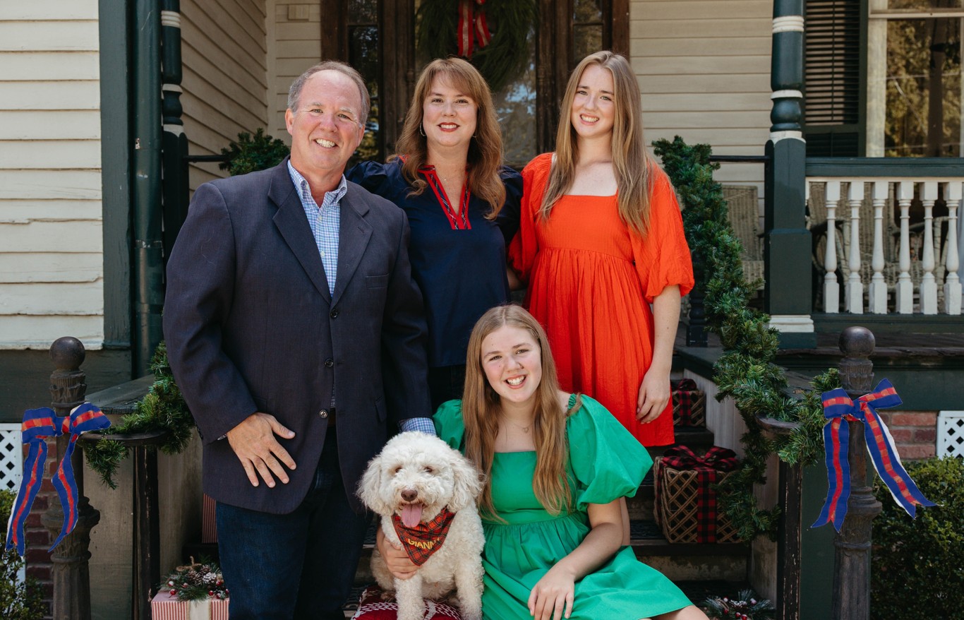 Josh Roman with his family.