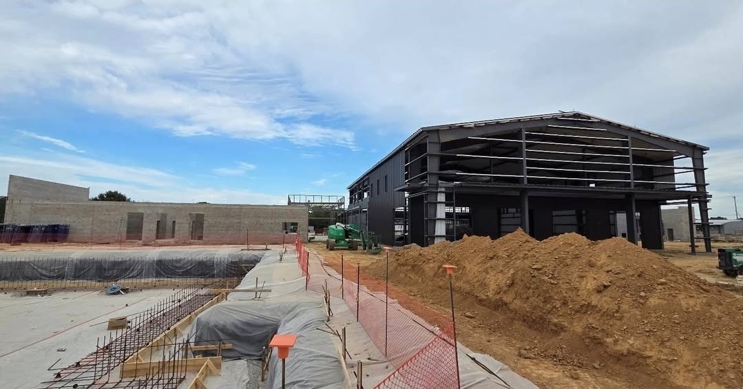 The YMCA under construction
